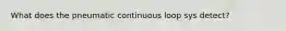 What does the pneumatic continuous loop sys detect?