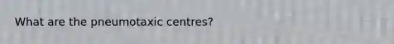 What are the pneumotaxic centres?