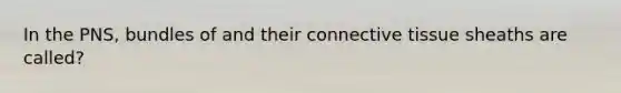 In the PNS, bundles of and their connective tissue sheaths are called?