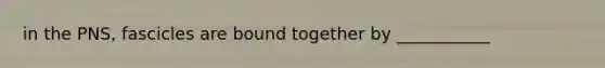 in the PNS, fascicles are bound together by ___________