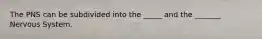 The PNS can be subdivided into the _____ and the _______ Nervous System.