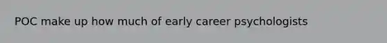 POC make up how much of early career psychologists