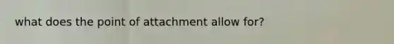 what does the point of attachment allow for?