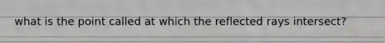 what is the point called at which the reflected rays intersect?