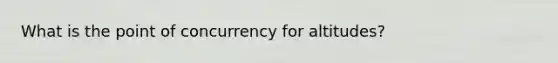 What is the point of concurrency for altitudes?