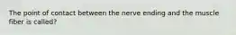 The point of contact between the nerve ending and the muscle fiber is called?