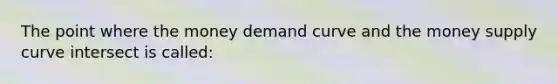 The point where the money demand curve and the money supply curve intersect is called: