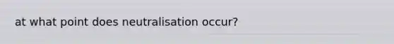 at what point does neutralisation occur?