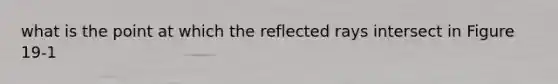 what is the point at which the reflected rays intersect in Figure 19-1