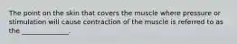 The point on the skin that covers the muscle where pressure or stimulation will cause contraction of the muscle is referred to as the ______________.