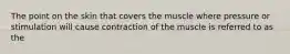 The point on the skin that covers the muscle where pressure or stimulation will cause contraction of the muscle is referred to as the