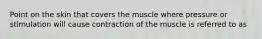 Point on the skin that covers the muscle where pressure or stimulation will cause contraction of the muscle is referred to as