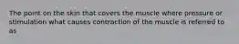 The point on the skin that covers the muscle where pressure or stimulation what causes contraction of the muscle is referred to as