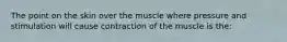 The point on the skin over the muscle where pressure and stimulation will cause contraction of the muscle is the: