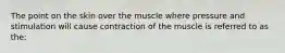 The point on the skin over the muscle where pressure and stimulation will cause contraction of the muscle is referred to as the: