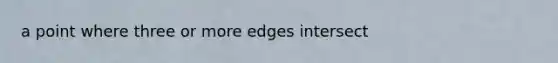 a point where three or more edges intersect