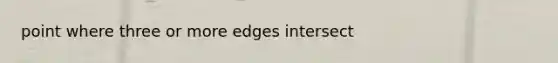 point where three or more edges intersect