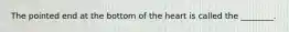 The pointed end at the bottom of the heart is called the​ ________.