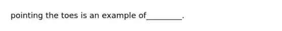 pointing the toes is an example of_________.
