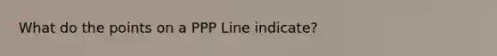 What do the points on a PPP Line indicate?