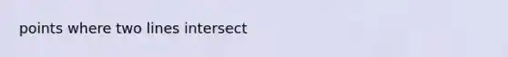 points where two lines intersect