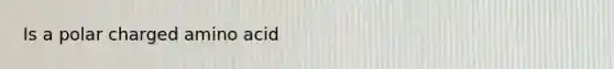 Is a polar charged amino acid