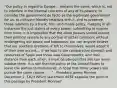 "Our policy in regard to Europe... remains the same, which is, not to interfere in the internal concerns of any of its powers; to consider the government de facto as the legitimate government for us; to cultivate friendly relations with it, and to preserve those relations by a frank, firm, and manly policy, meeting in all instances the just claims of every power, submitting to injuries from none. It is impossible that the allied powers should extend their political system to any portion of either continent without endangering our peace and happiness; nor can anyone believe that our southern brethren, if left to themselves, would adopt it of their own accord.... If we look to the comparative strength and resources of Spain and those new Governments, and their distance from each other, it must be obvious that she can never subdue them. It is still the true policy of the United States to leave the parties to themselves, in hope that other powers will pursue the same course. . . ." - President James Monroe, December 2, 1823 Which statement BEST explains the point of this passage by President Monroe?