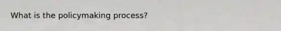 What is the policymaking process?