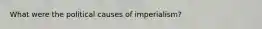 What were the political causes of imperialism?