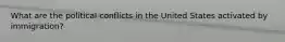 What are the political conflicts in the United States activated by immigration?