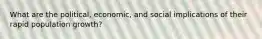 What are the political, economic, and social implications of their rapid population growth?