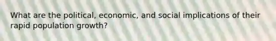 What are the political, economic, and social implications of their rapid population growth?