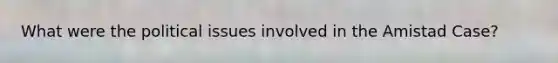 What were the political issues involved in the Amistad Case?