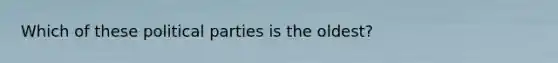 Which of these political parties is the oldest?