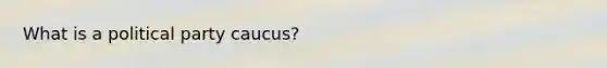 What is a political party caucus?