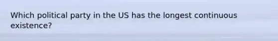 Which political party in the US has the longest continuous existence?