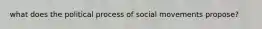 what does the political process of social movements propose?