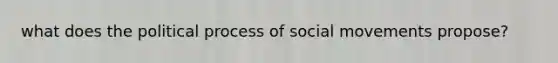 what does the political process of <a href='https://www.questionai.com/knowledge/kAXd22OR9c-social-movements' class='anchor-knowledge'>social movements</a> propose?