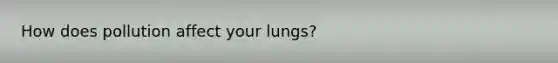 How does pollution affect your lungs?