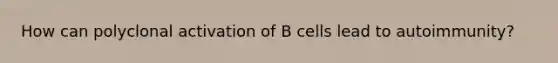 How can polyclonal activation of B cells lead to autoimmunity?