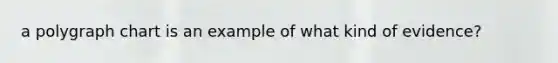 a polygraph chart is an example of what kind of evidence?