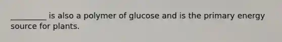 _________ is also a polymer of glucose and is the primary energy source for plants.