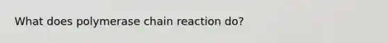 What does polymerase chain reaction do?