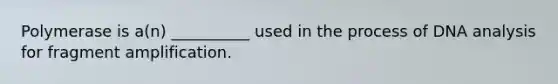 Polymerase is a(n) __________ used in the process of DNA analysis for fragment amplification.