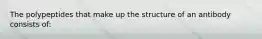 The polypeptides that make up the structure of an antibody consists of: