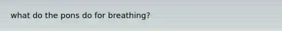 what do the pons do for breathing?