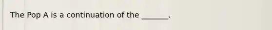 The Pop A is a continuation of the _______.