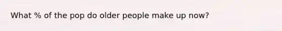 What % of the pop do older people make up now?