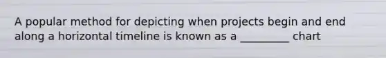 A popular method for depicting when projects begin and end along a horizontal timeline is known as a _________ chart