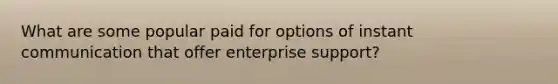 What are some popular paid for options of instant communication that offer enterprise support?